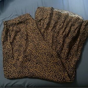 Leopard Print Wide Leg Pants
